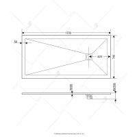 Душевой поддон из искусственного камня RGW Stone Tray ST-0177 170x70 16152717 схема 2