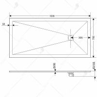 Душевой поддон из искусственного камня RGW Stone Tray ST-0167 160x70 16152716 схема 2