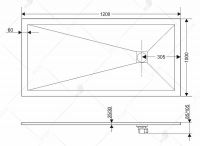 Душевой поддон из искусственного камня RGW Stone Tray ST 120x100 16152012 схема 2