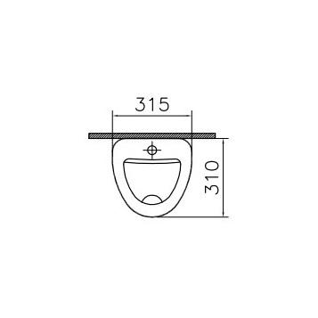 Подвесной писсуар 6202B003-0198 VITRA Arkitekt схема 4