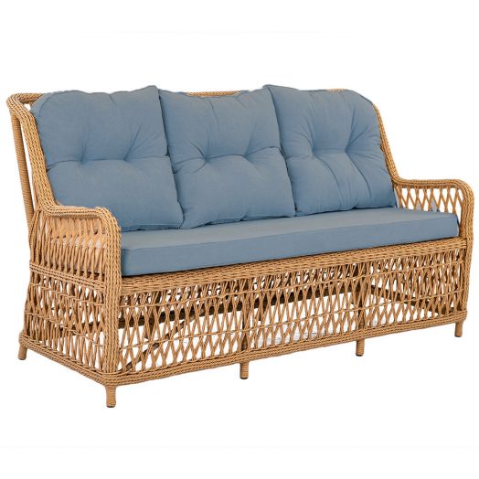 Диван RIVIERA 3-местный с комплектом подушек (Экоротанг эрба твист грано)