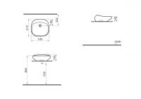 Раковина накладная 535*515 мм VITRA Istanbul 4520B403-0016 схема 3