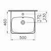 Раковина универсальная 50 см  VITRA Metropole 5661B003-0001 схема 7