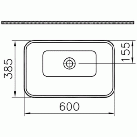 Накладная раковина 60 см VITRA Geo 4425B003-0016 ФОТО