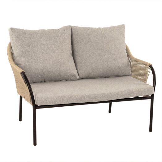 Комплект мебели NUAR (2 кресла, диван 2-местный, стол кофейный. Экоротанг эрба стейпл грано)