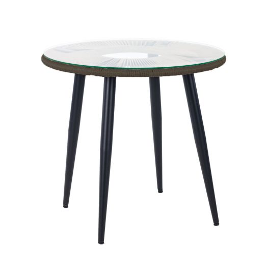 Комплект мебели NUAR обеденный (2 стула, стол. Экоротанг эрба стейпл коричневый)