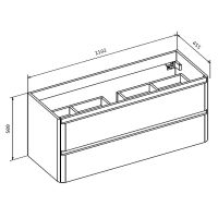 Подвесная тумба под раковину BelBagno 120 ALBANO-1200-2C-SO схема 65