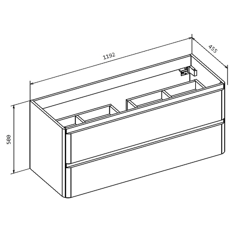 Подвесная тумба под раковину BelBagno 120 ALBANO-1200-2C-SO схема 65