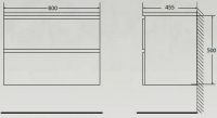 Подвесная тумба под раковину BelBagno ALBANO-600-2C-SO схема 5