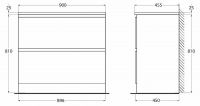 Тумба под раковину BelBagno Albano 90 ALBANO-900-2C-PIA схема 8