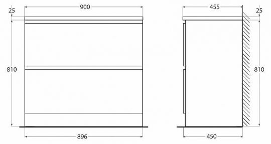 Тумба под раковину BelBagno Albano 90 ALBANO-900-2C-PIA схема 8