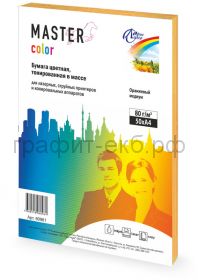 Бумага А4 50л.Master Color оранжевый медиум 80г/м2 60961