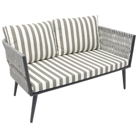 Комплект TINTO (2 кресла, диван 2-местный, стол журнальный. Экоротанг эрба плессе графит)