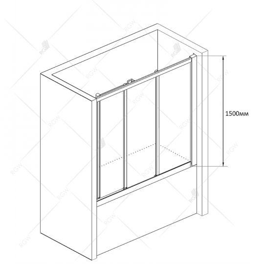 Шторка на ванну RGW Screens SC-41 160x150 04114116-11 ФОТО