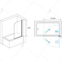 Шторка на ванну RGW Screens SC-09B 60x150 06110906-14 схема 4