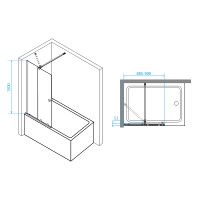 Шторка на ванну RGW Screens SC-46 90х150 06114609-11 схема 6