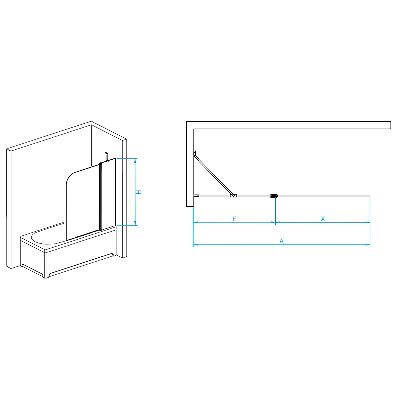 Шторка на ванну RGW Screens SC-011 100х140 351101110 ФОТО