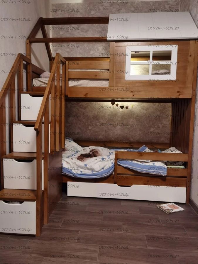 Кровать двухъярусная Домик Standard Corner style №31