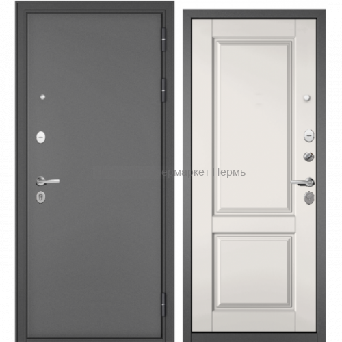 TERMO STANDART MP Антрацит букле Белый софт 10TD-1 дверь с терморазрывом