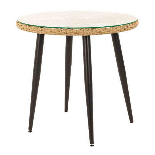 Комплект AURA 4+1 (Кресло 4 шт, стол D80, экоротанг)