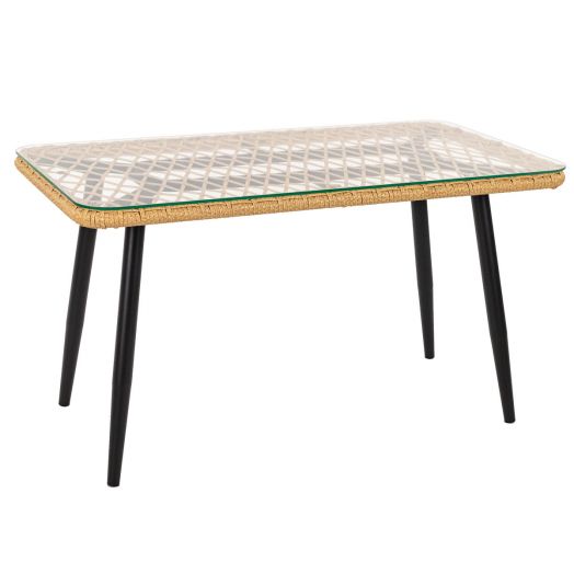 Комплект AURA 4+1 (Кресло 4 шт, стол кофейный 60х110, экоротанг)