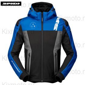 Куртка Spidi Hoodie Warrior, Сине-черно-серая