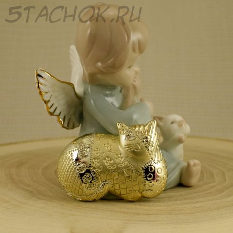 Брошь "Кошка в стиле пэчворк" цвет золота (AJC США)