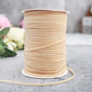 Бежевая бархатная лента 3 мм. - 1 м.