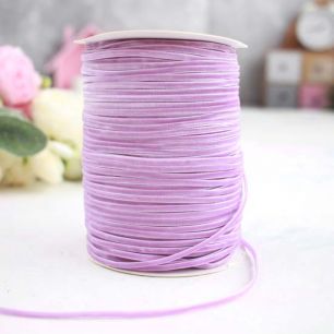 Сиреневая бархатная лента 3 мм. - 1 м.