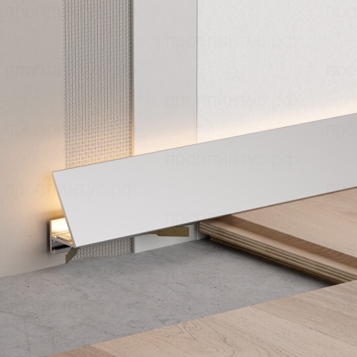 Микро плинтус угловой Лайн Ликорн С-05.25.2 Y серебристый