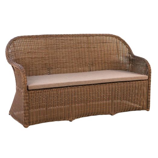 Комплект садовой мебели AMARO (Кресло 2шт, Диван 3-местный 1шт, стол 90х120хН76) (Каштан)