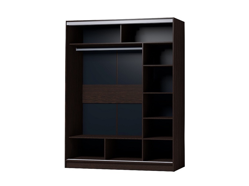 Шкаф-купе Strike 1600 Венге зеркалом