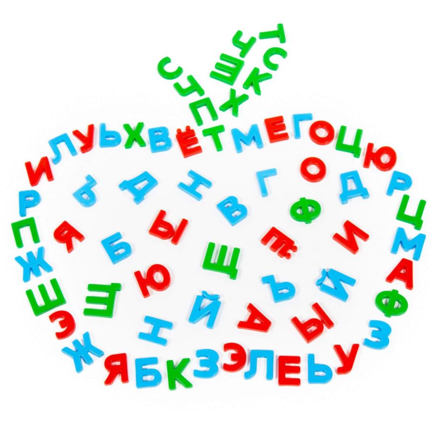 Набор "Первые уроки" на магнитах (66 букв) (в пакете)