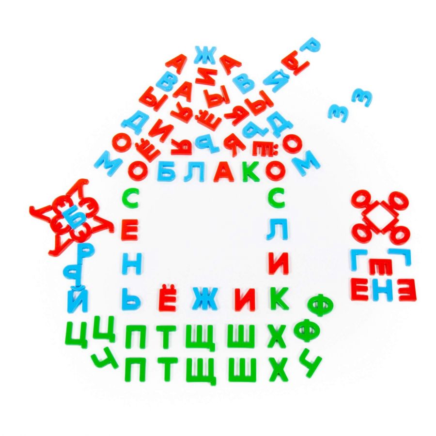 Набор "Первые уроки" на магнитах (86 букв) (в коробке)