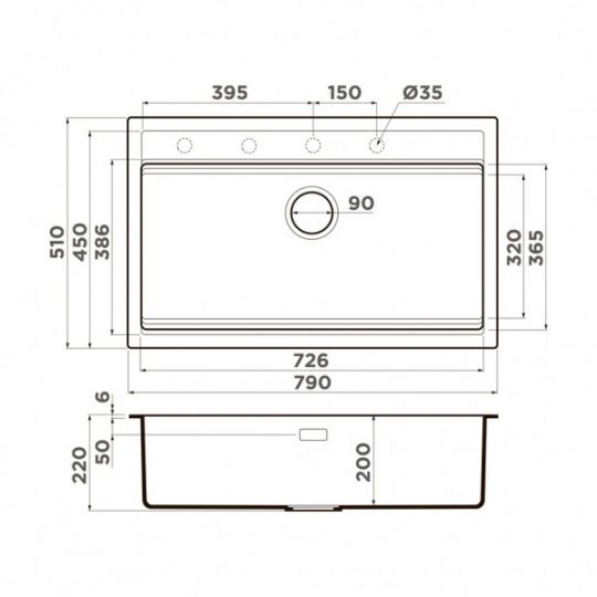 Мойка кухонная Omoikiri Kitagawa 79-LB AZ 4993275 ФОТО