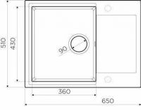 Кухонная мойка Omoikiri Daisen 65-GR схема 2