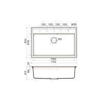 Кухонная мойка Omoikiri Daisen 77-BL 4993630 черная схема 2