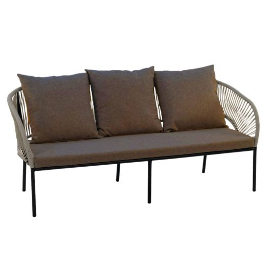 Диван LUNA 3-местный с комплектом подушек (Графит)