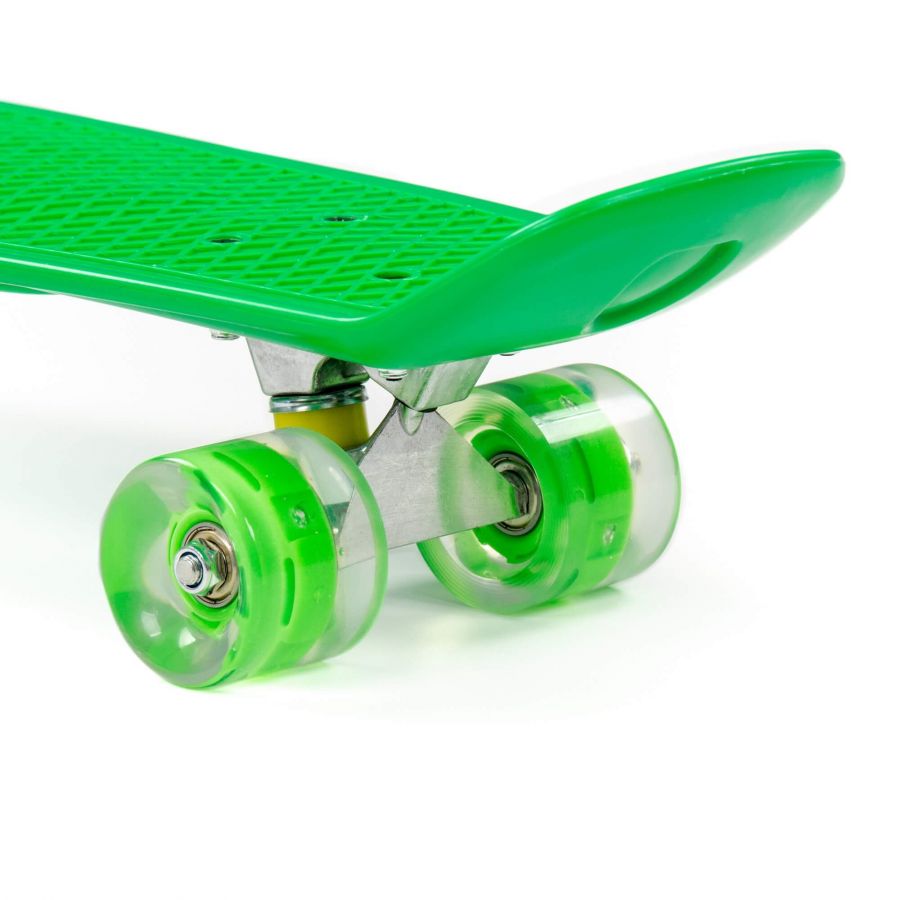 Доска роликовая (66 см) (зелёная) с зелёными колёсами