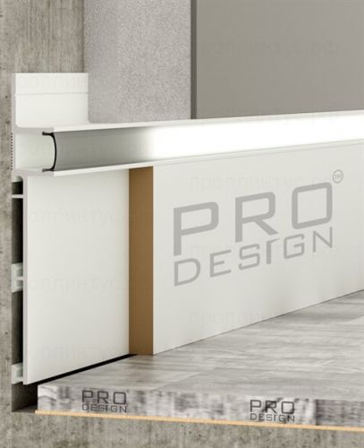 Плинтус скрытого монтажа Pro Design Combo 603 белый