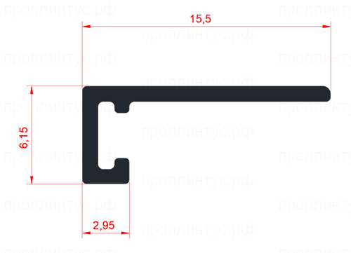 Щелевой плинтус Pro Design MINI 7067 золото