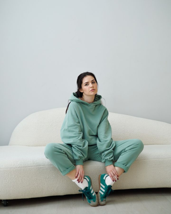 Худи оверсайз полынь