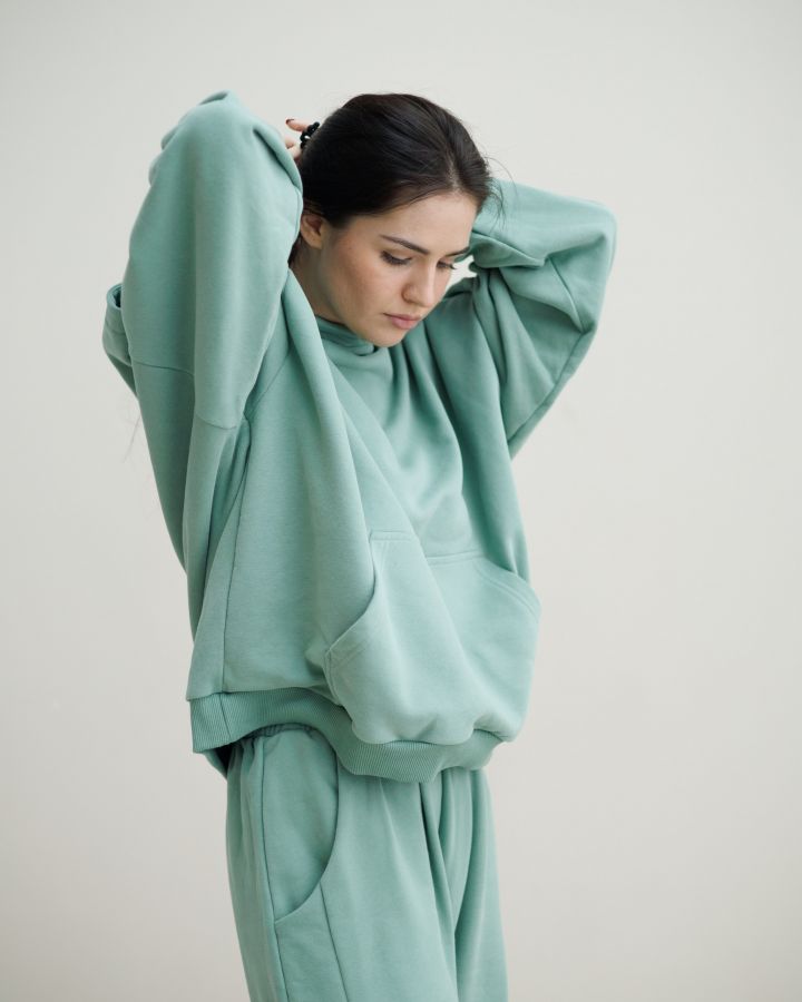 Худи оверсайз полынь