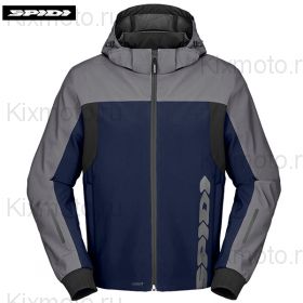 Куртка Spidi Hoodie II H2Out, Сине-серебристая