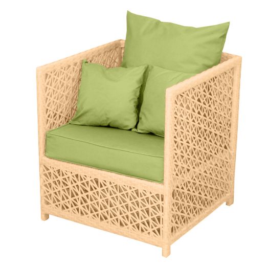 Кресло VEIL с комплектом подушек (Полумесяц 7-10 мм, Айвори)