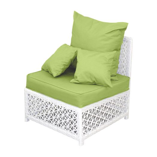 Кресло VEIL прямое с комплектом подушек (Полумесяц 7-10 мм, Белый)