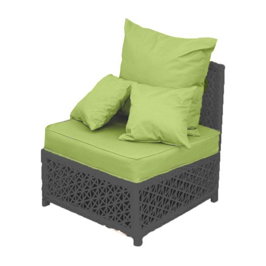 Кресло VEIL прямое с комплектом подушек (Полумесяц 7-10 мм, Чёрный)