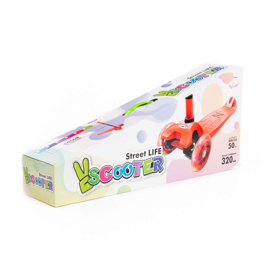 0072 Детский самокат (зелёный) (в коробке)