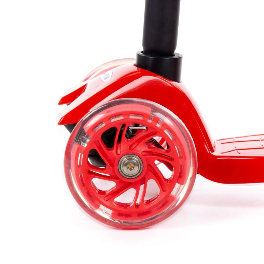 0072 Детский самокат (красно-чёрный) (в коробке)