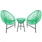 Комплект ACAPULСO (2 стула, стол) (Прут soft зелёный)